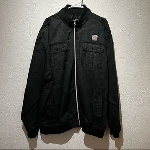 RawBlue Denim Kruz Mens Black Jacket 3XL NWT Checkered Streetwear Hip Hop Y2K